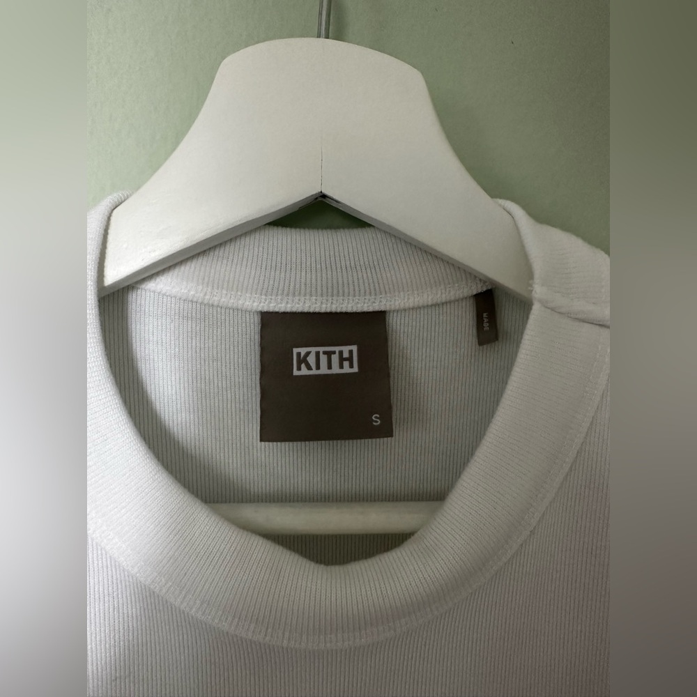 Kith Women Mulberry Tee II in white (kith logo in green)